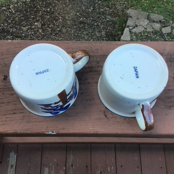 🍇🌿Two Otagari Soup Bowls /Mugs 🐷🐳 Reduced 6/30/25 MOVING - Picture 3 of 5